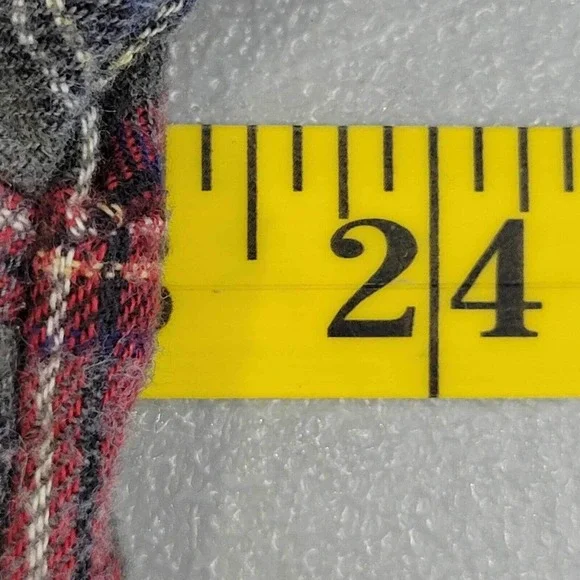 Vintage LL Bean Night Shirt Adult Medium Red Plaid Sleep Gown Flannel Mens PJs - Picture 8 of 10